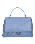 Purple Women's Handbag in Genuine Leather Made in Italy 17x28x7 cm