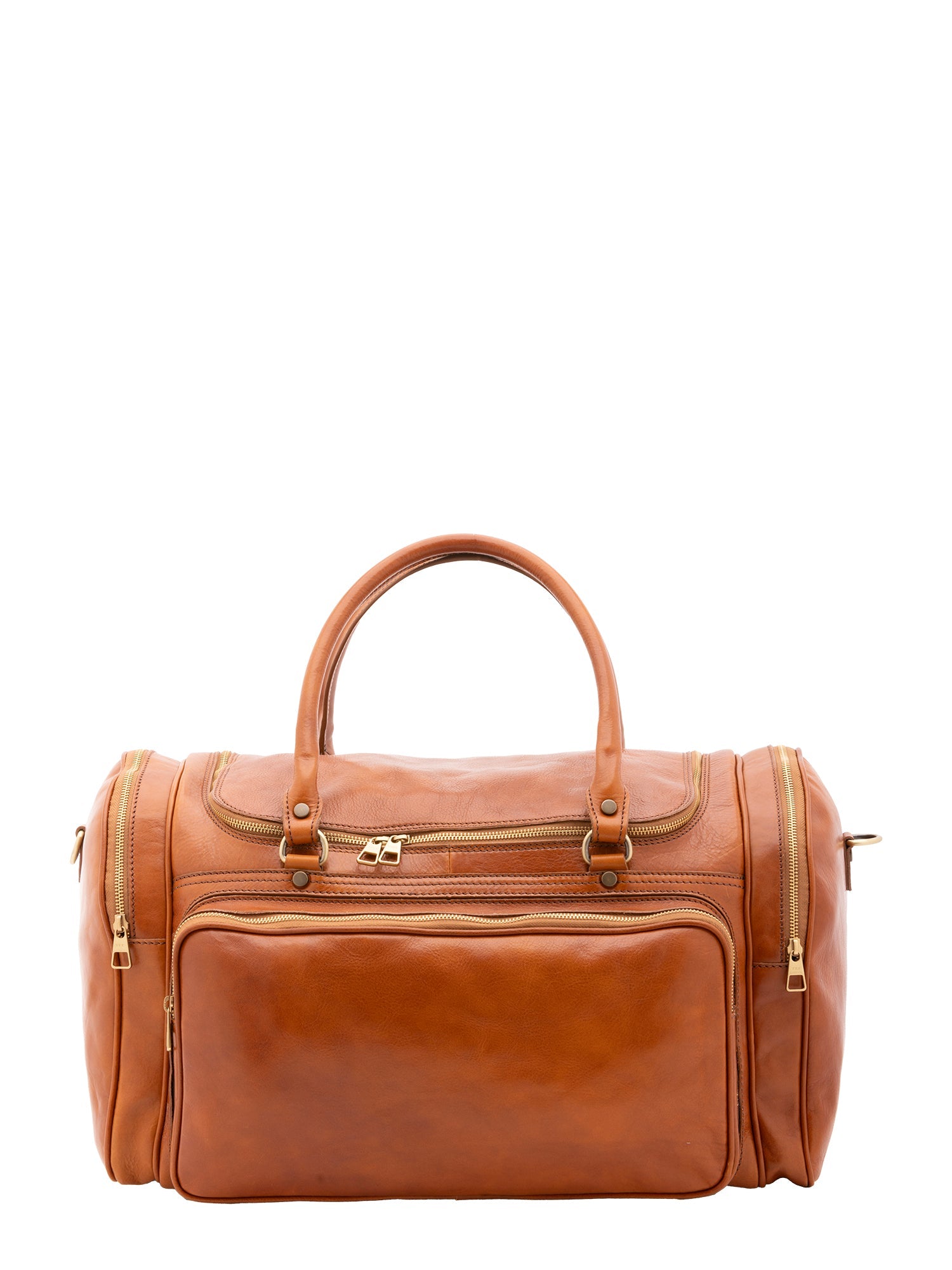 Borsa da viaggio unisex in vera pelle 100% cotone 4045-MIELE Alessia Firenze