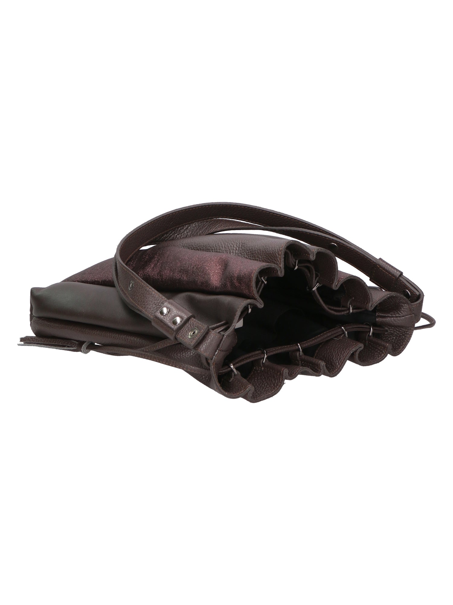 Nunzia Borsa a spalla da donna Vera pelle 576042-T.MORO DARK BROWN Chiara Ferretti