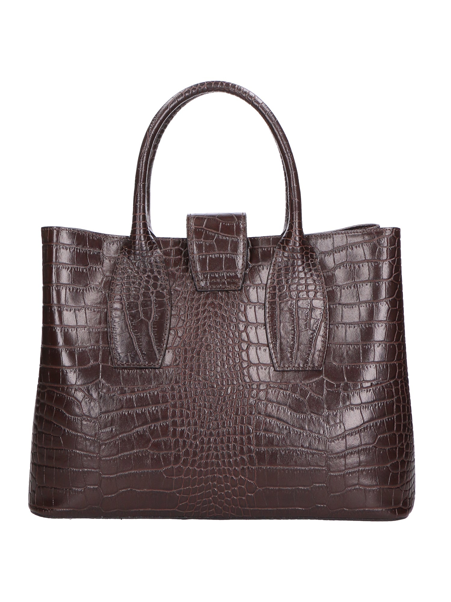 Letizia Borsa a mano da donna Pelle stampata croco 06542-T.MORO Chiara Ferretti