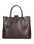 Letizia Borsa a mano da donna Pelle stampata croco 06542-T.MORO Chiara Ferretti