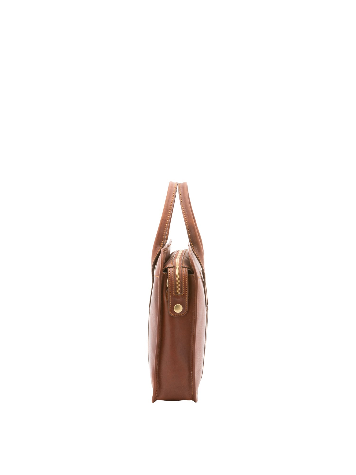 Borsa a mano unisex vera pelle Made in Italy 4454-MARRONE Alessia Firenze