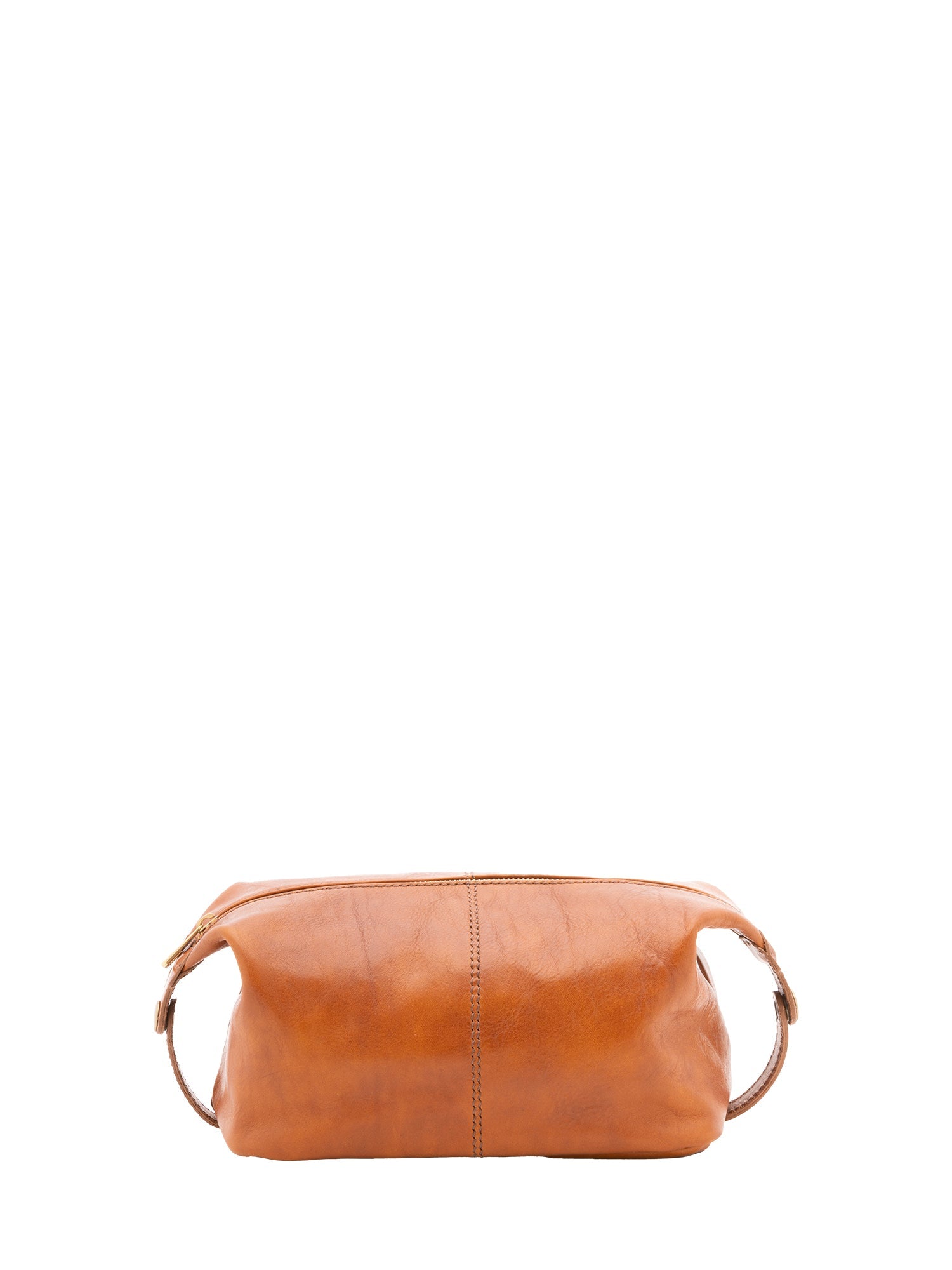Pochette unisex in vera pelle Made in Italy 4404-MIELE Alessia Firenze
