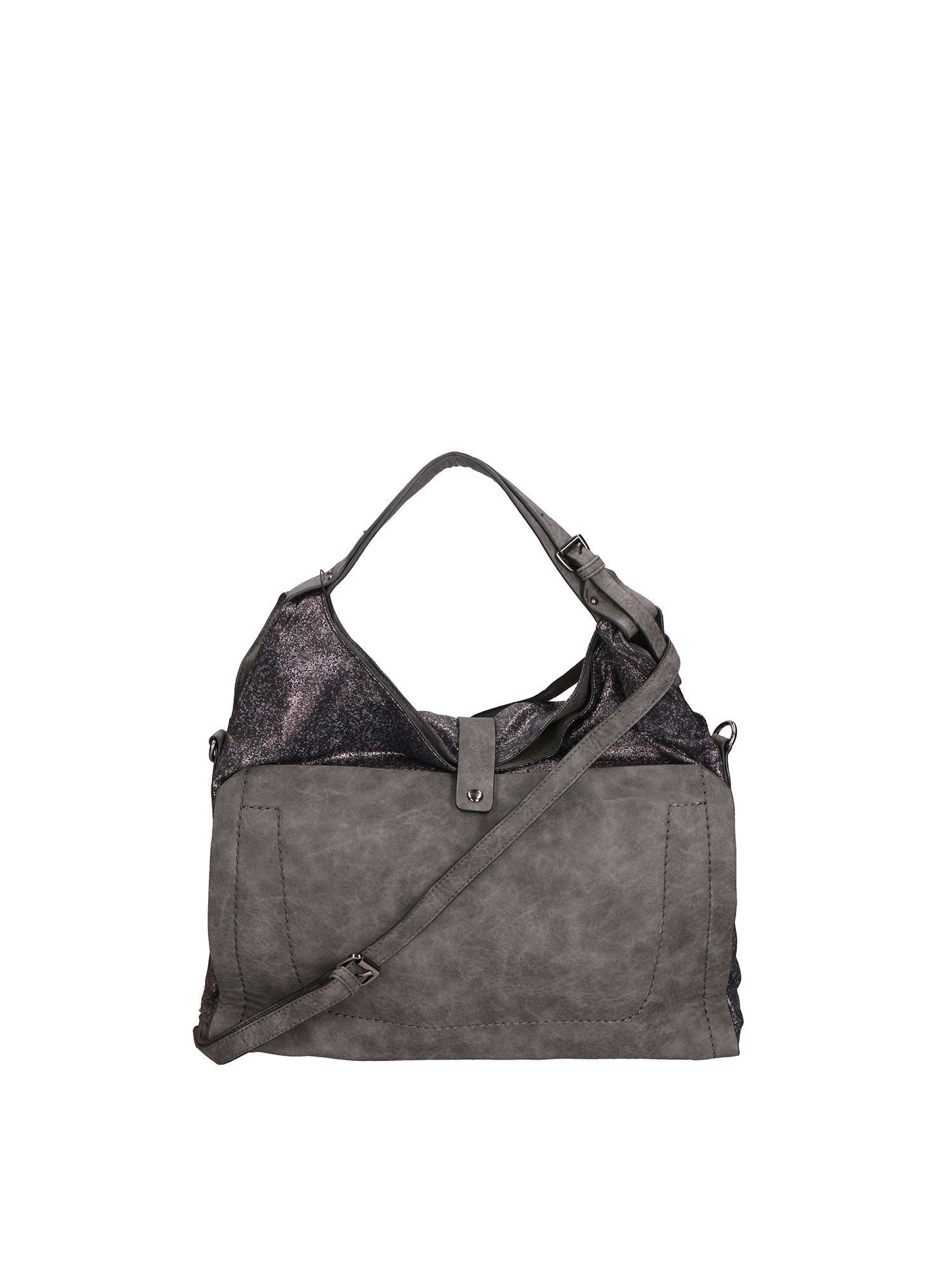 Edera Elite Borsa a spalla da donna Vera pelle LK0247-GRIGIO Chiara Ferretti