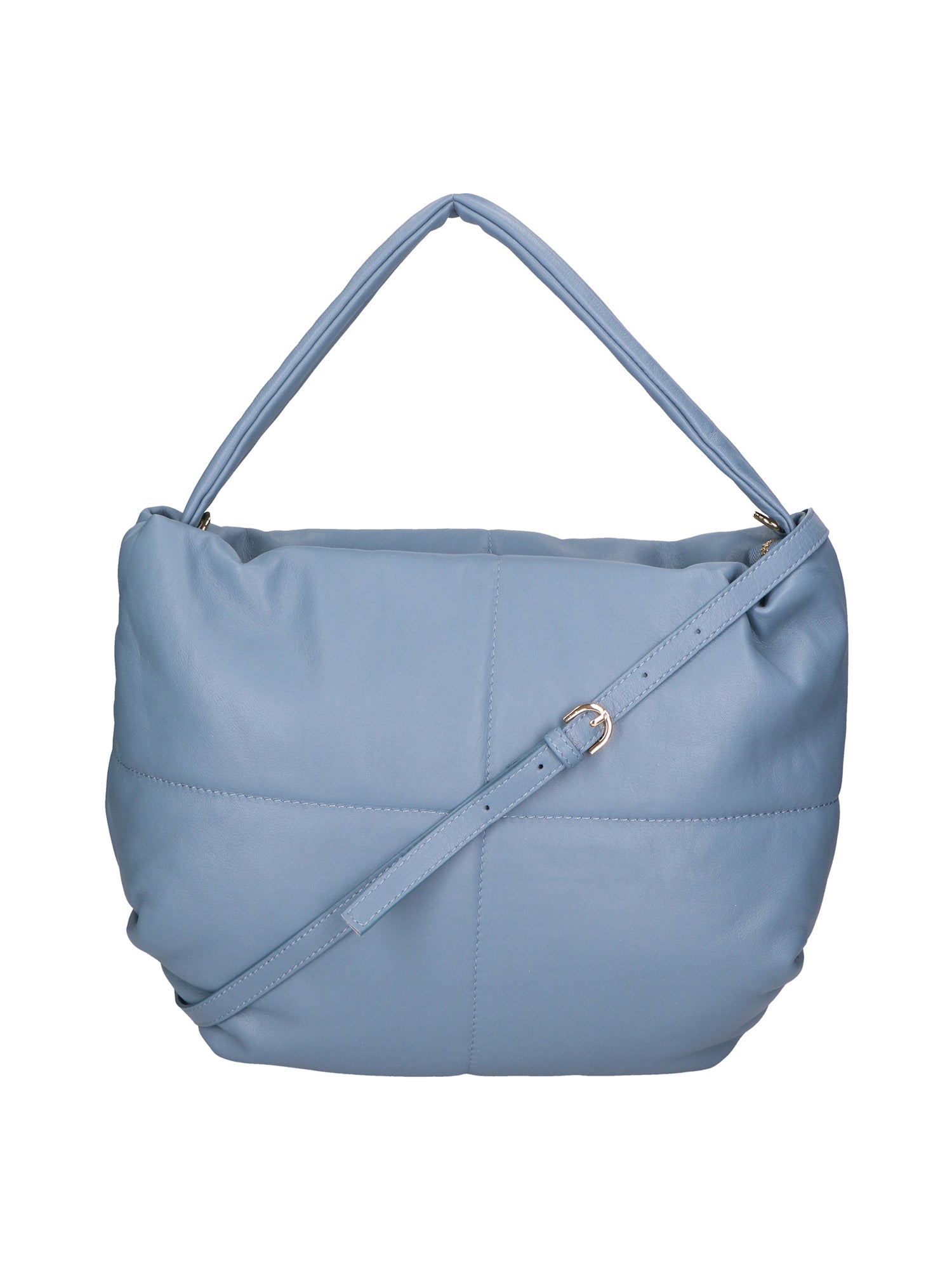 Virginia Borsa a spalla da donna Vera pelle 06495-S41 CELESTE SCURO Chiara Ferretti