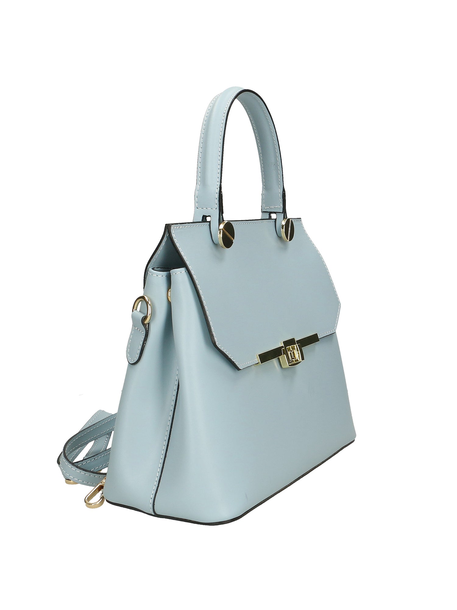 Borsa a mano da donna 100% vera pelle 7708-L366 CIELO Chiara Ferretti