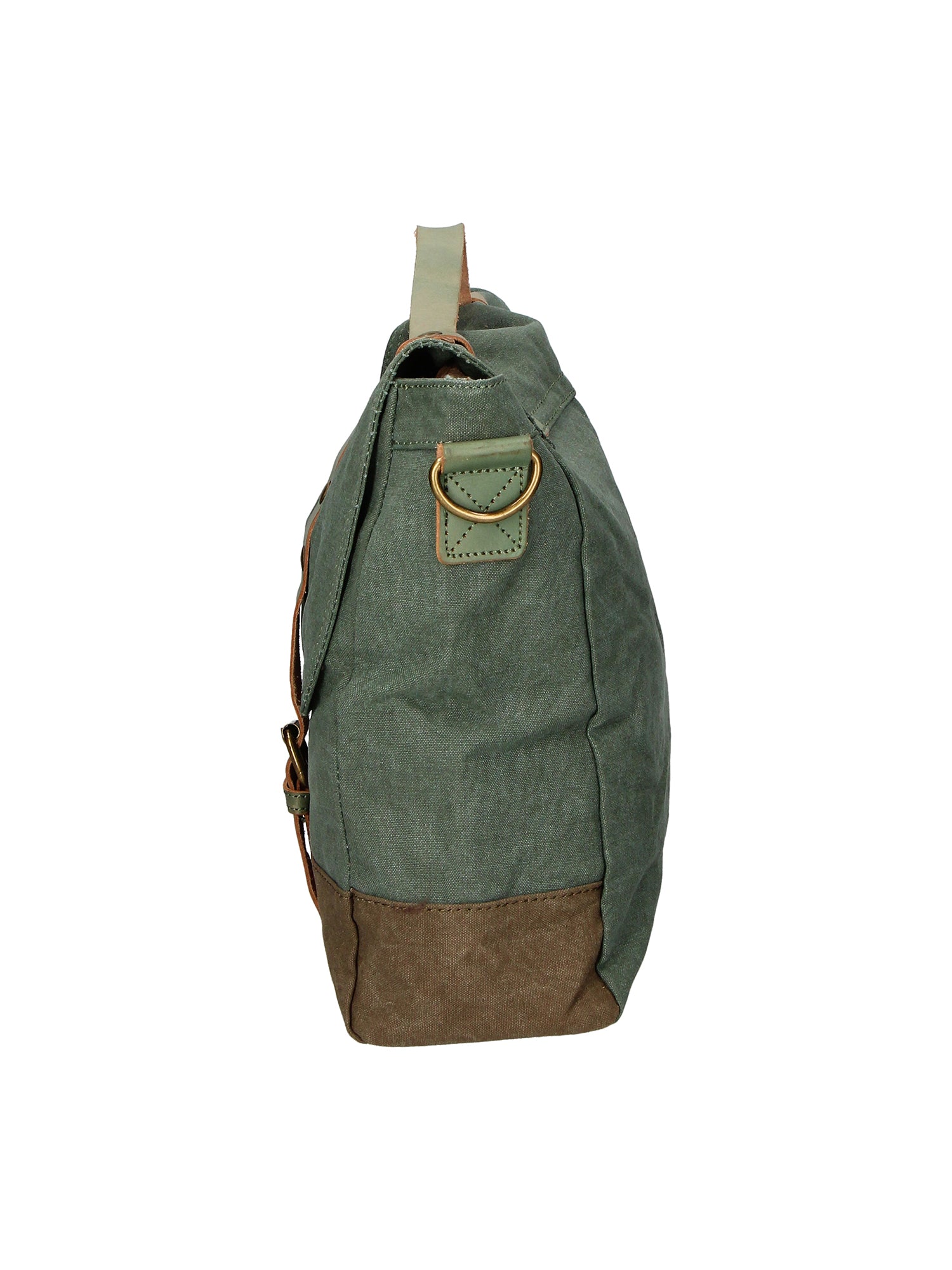 Minerva Borsa a mano unisex Canvas e pelle ZG3011-VERDE GREEN Chiara Ferretti