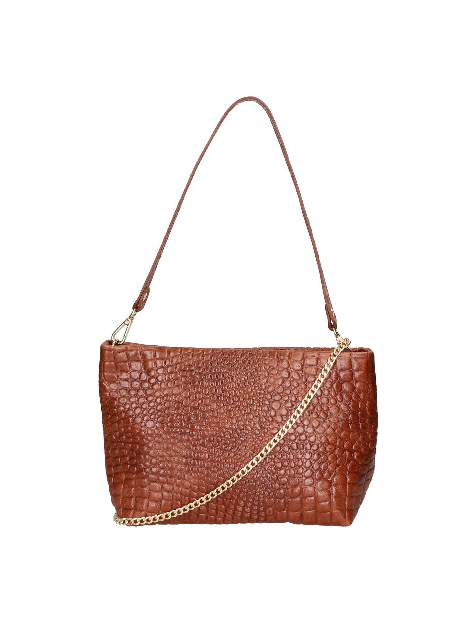 Lorelei Borsa a spalla da donna Vera pelle croco 06498-040 MARMO SCURO Chiara Ferretti