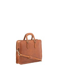 Borsa a mano unisex in vera pelle Made in Italy 4410-MIELE Alessia Firenze