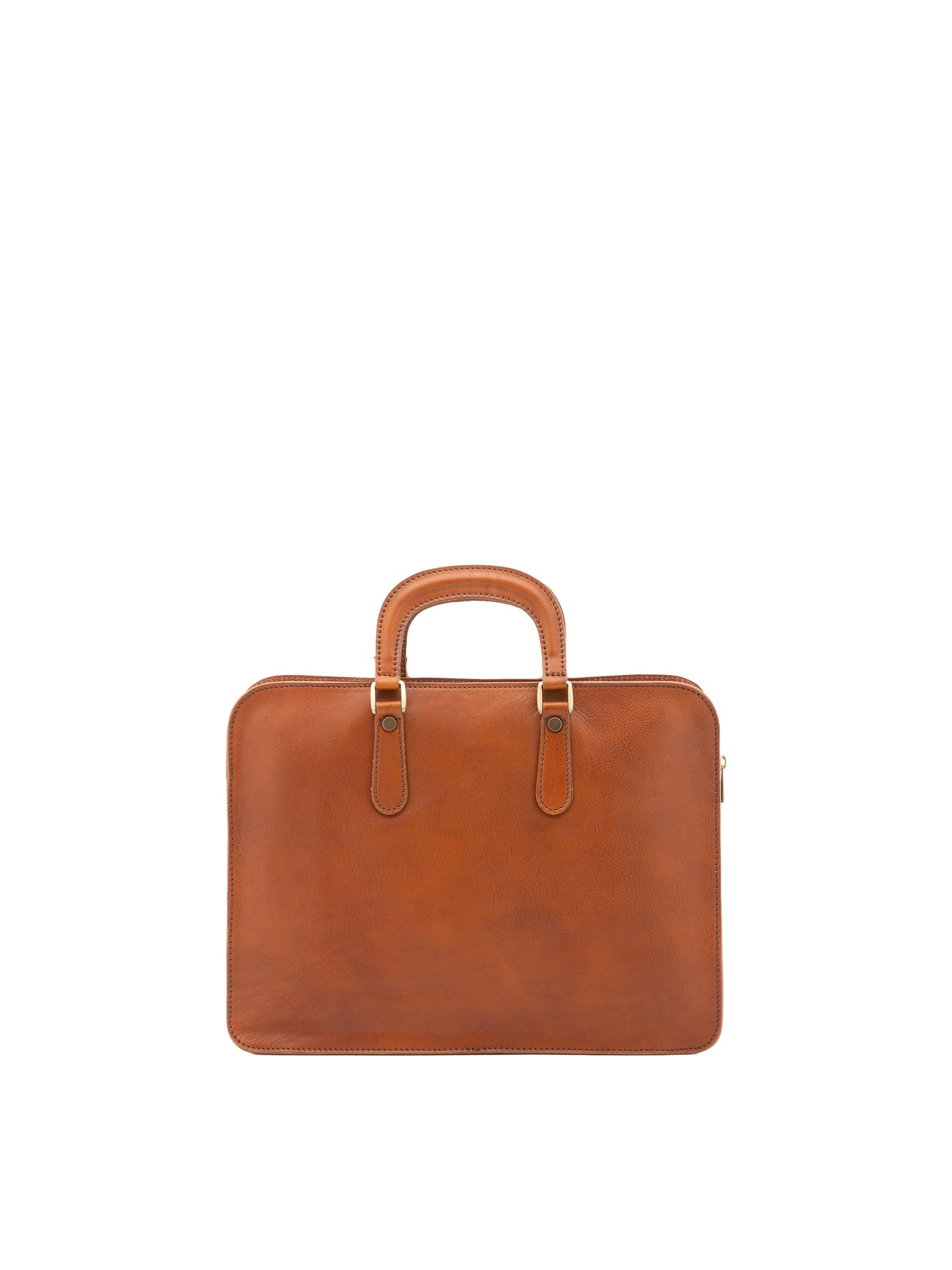 Borsa a mano unisex in vera pelle Made in Italy 4410-MIELE Alessia Firenze