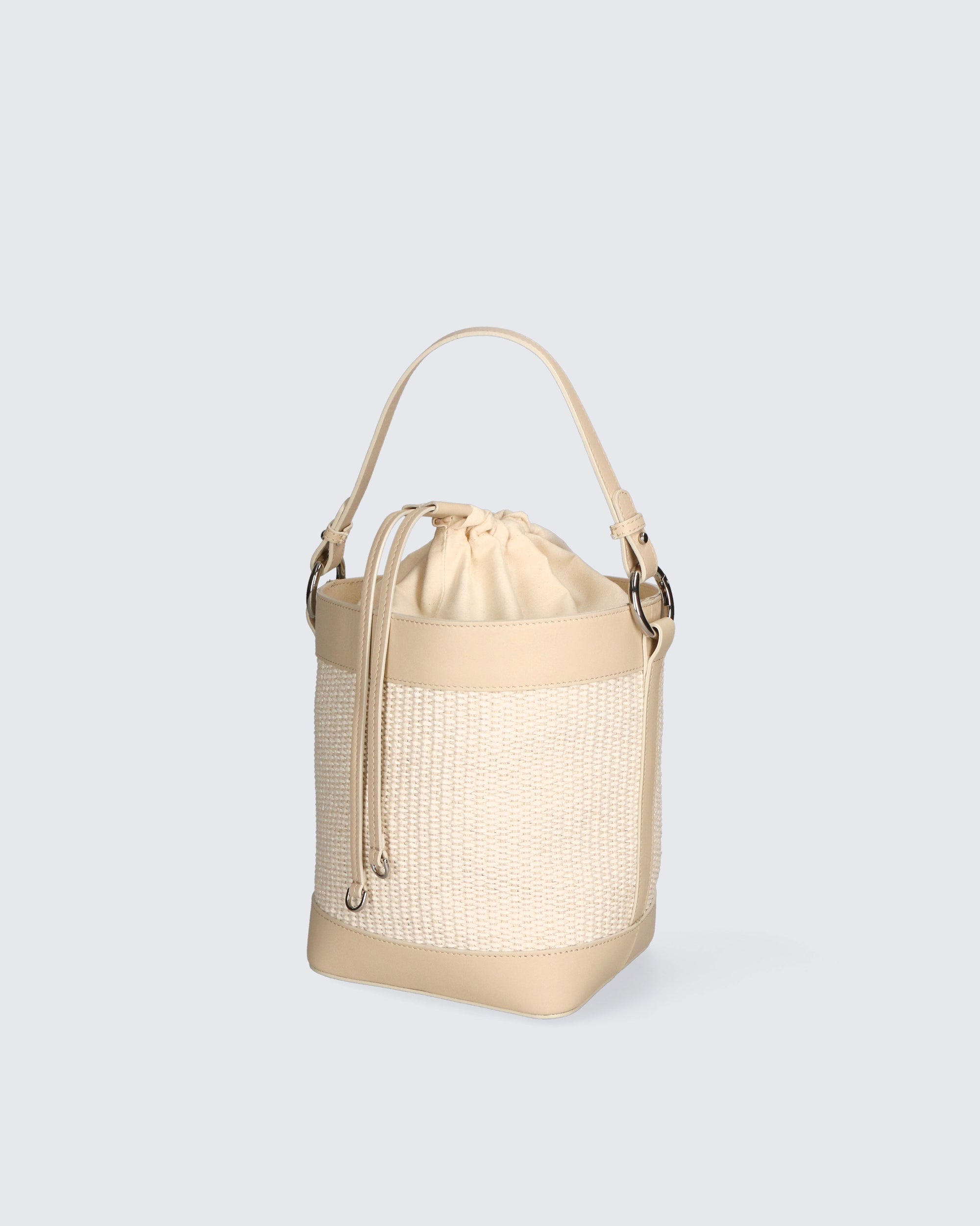 Lisbeth Borsa a secchiello da donna Misto pelle e tessuto 05165-148+S03 BEIGE Chiara Ferretti