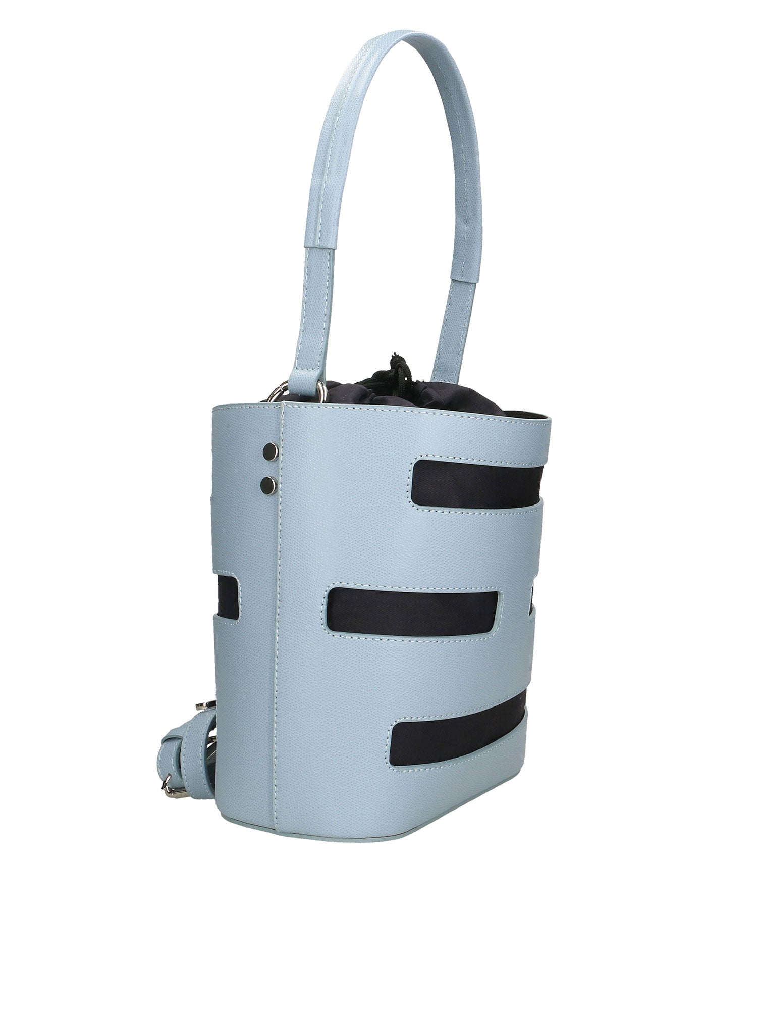 Elios Borsa a secchiello da donna Vera pelle 693960-CIELO+NERO Chiara Ferretti