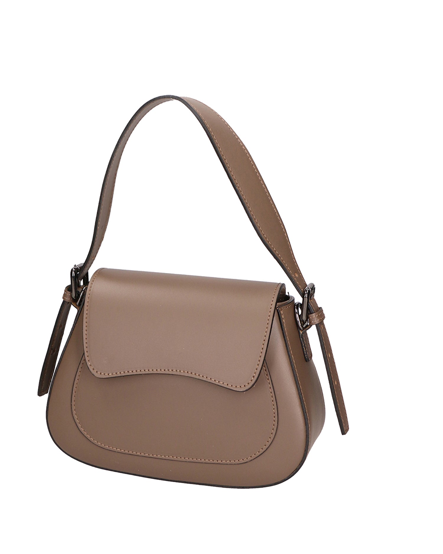 Valda Borsa a mano da donna Vera pelle 06523-L134 TAUPE SCURO Chiara Ferretti