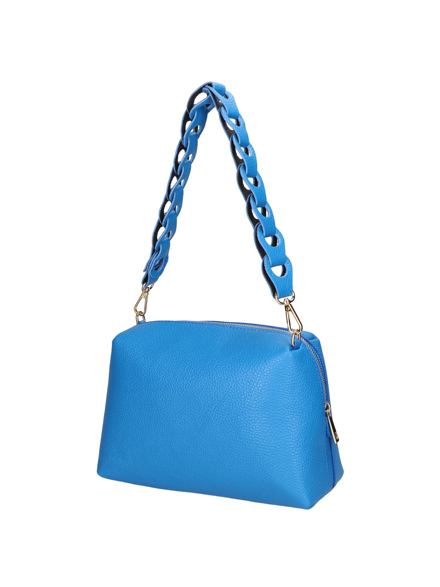Livia Borsa a spalla da donna Vera pelle 06443-BLU ASTER Chiara Ferretti