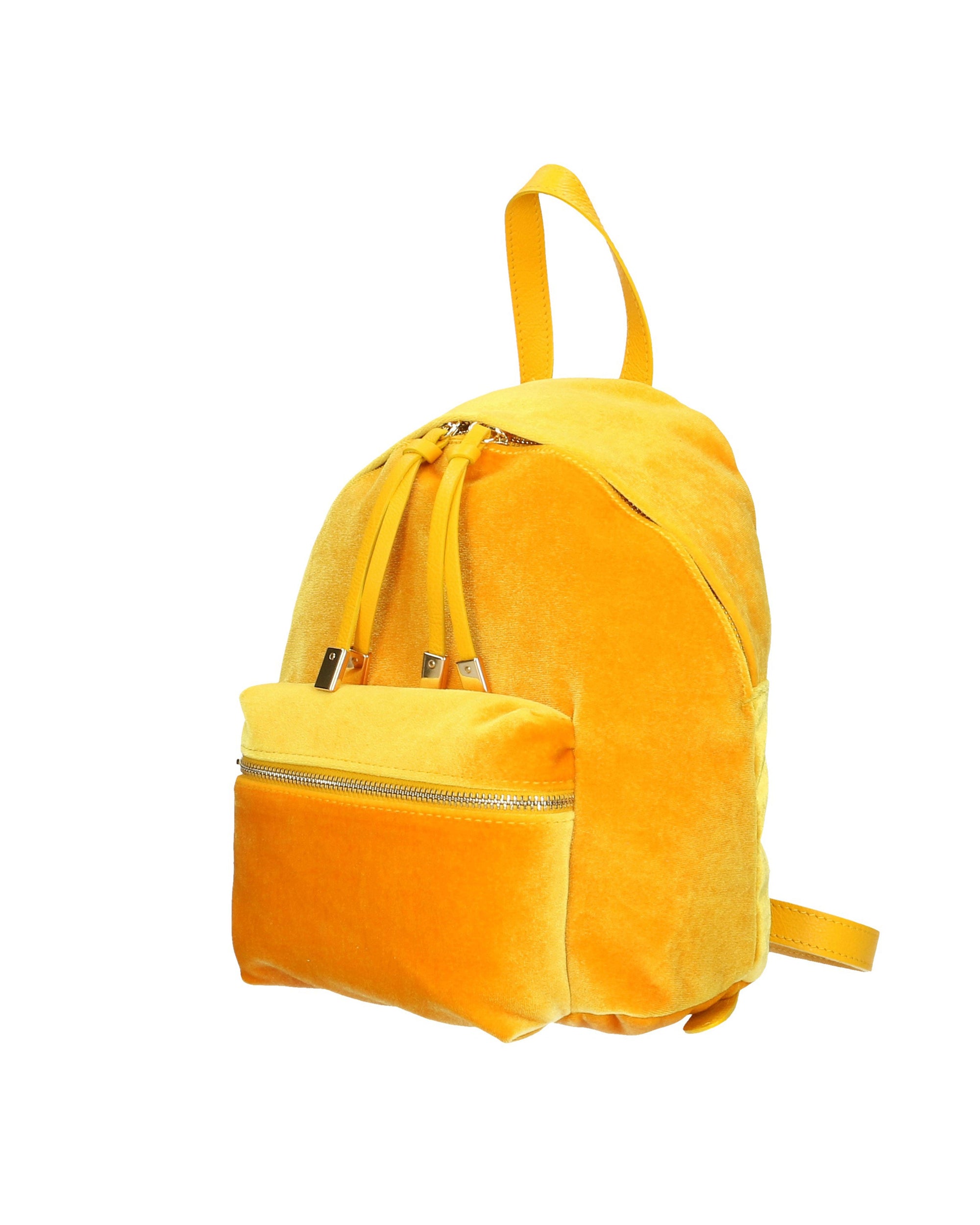 Belluno 8933-GIALLO Zaino da donna in velluto Chiara Ferretti