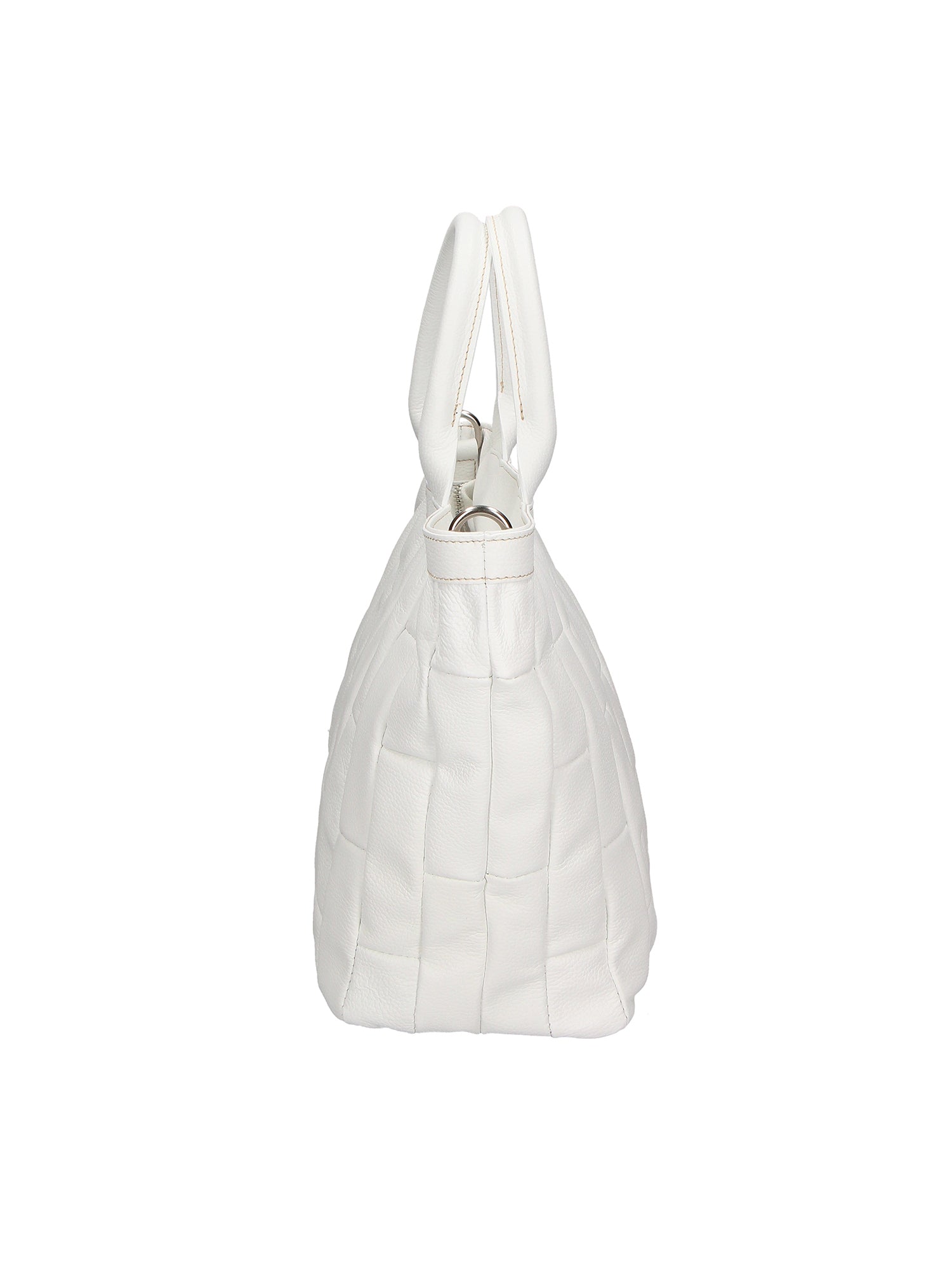 Ofelia Borsa a mano da donna Vera pelle SANEM 84-BIANCO Chiara Ferretti