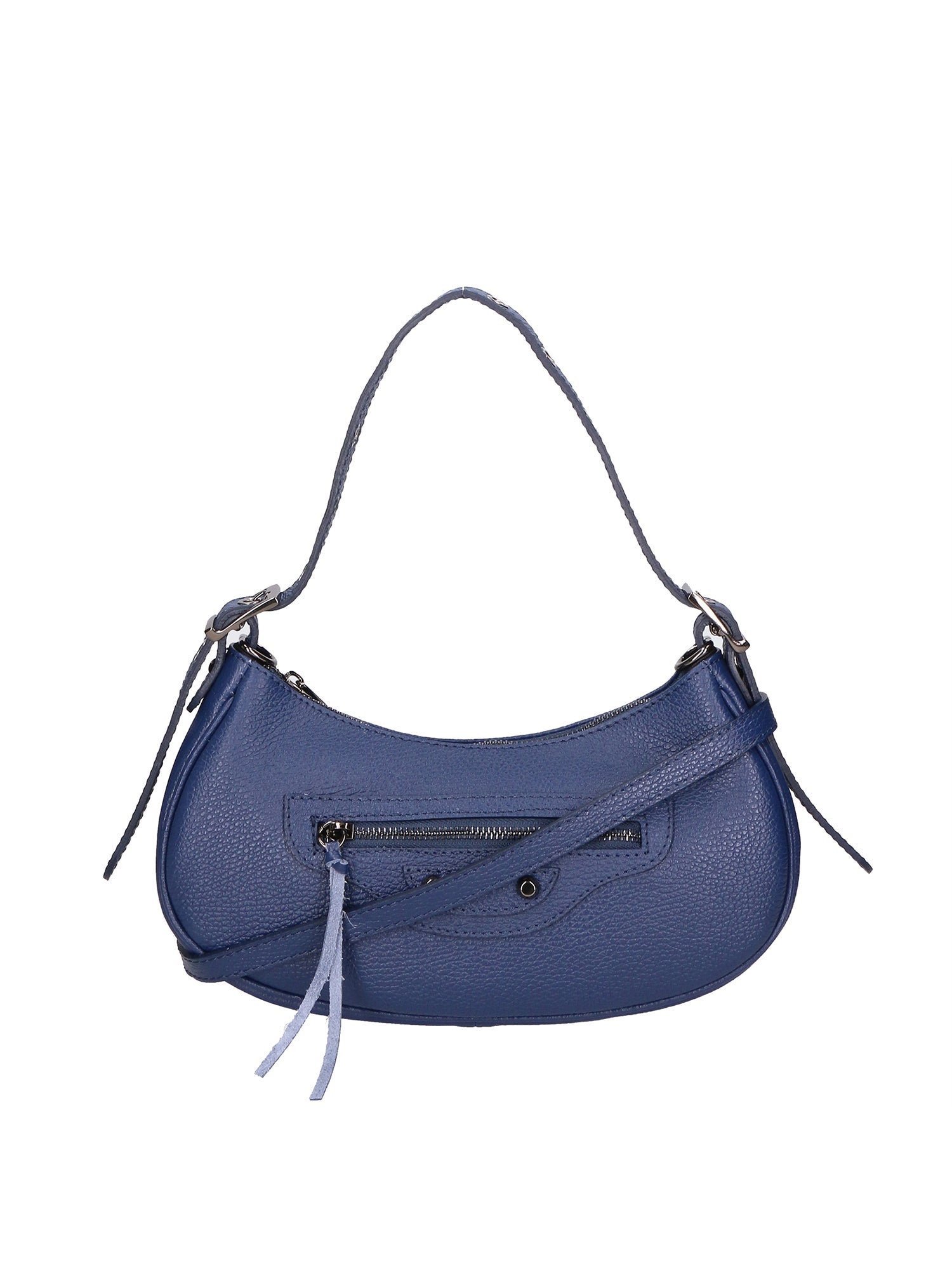 Loredana Damen-Schultertasche aus echtem Leder, hergestellt in Italien, 15 x 30 x 8 cm