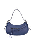 Loredana Damen-Schultertasche aus echtem Leder, hergestellt in Italien, 15 x 30 x 8 cm