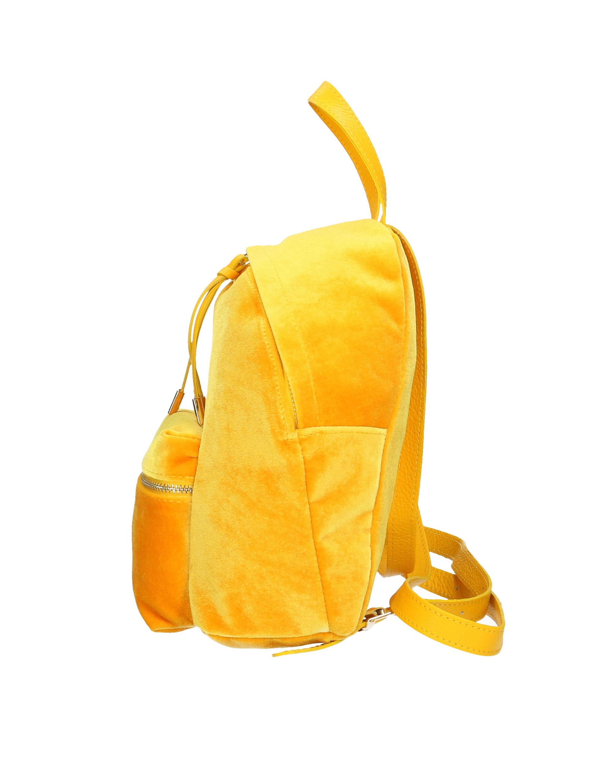 Belluno 8933-GIALLO Zaino da donna in velluto Chiara Ferretti