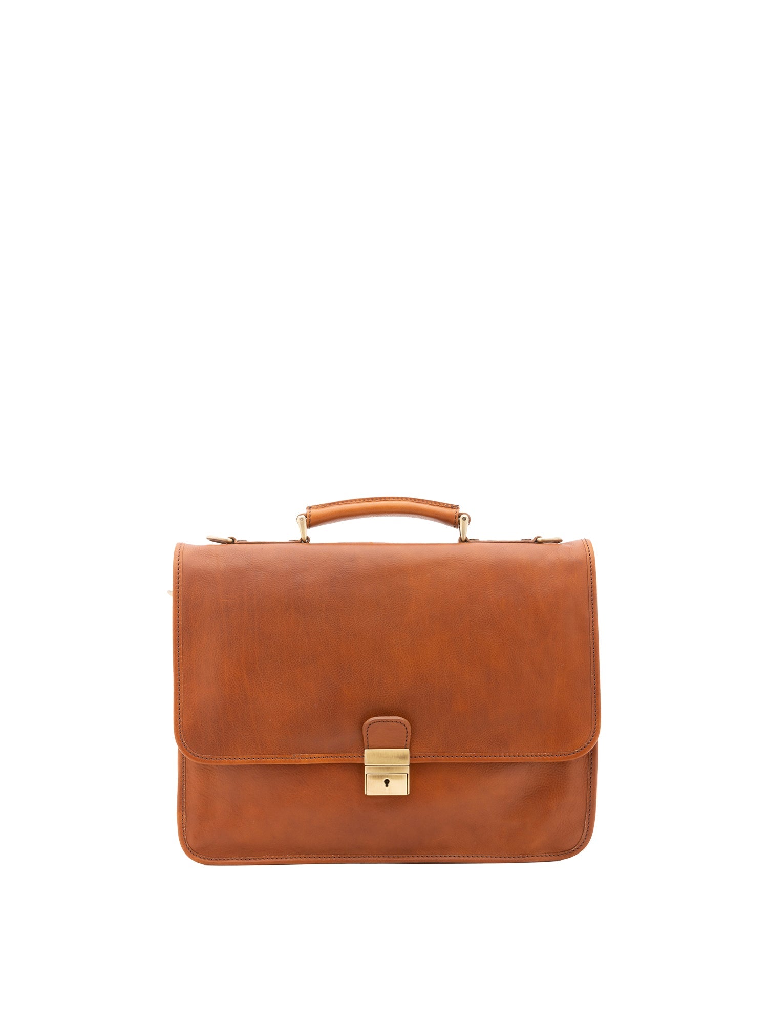 Borsa a mano unisex in vera pelle Made in Italy 4017-MIELE Alessia Firenze