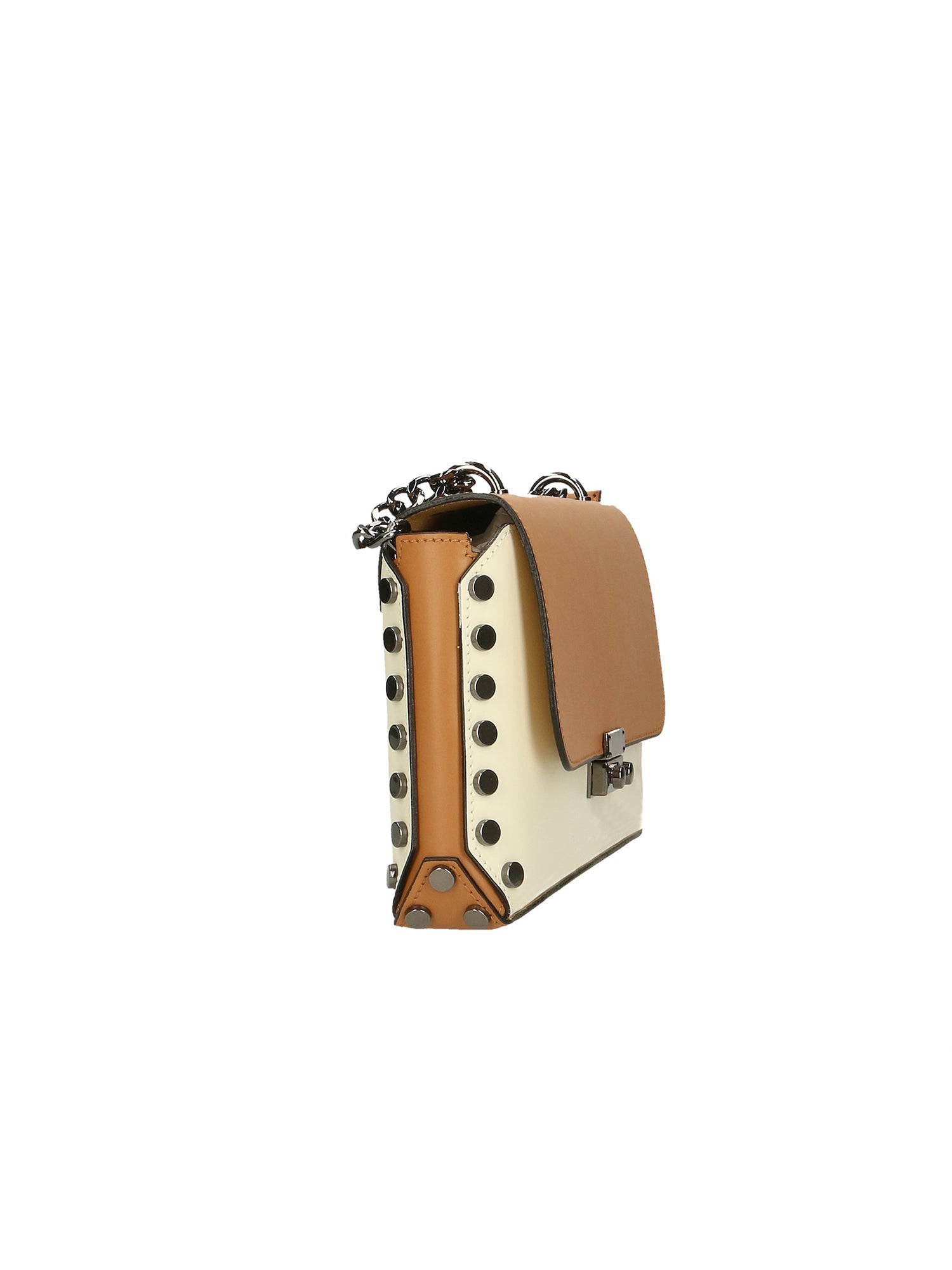 Vera pelle 8641-BEIGE+CUOIO Borsa a tracolla da donna Evanthe Pro Chiara Ferretti