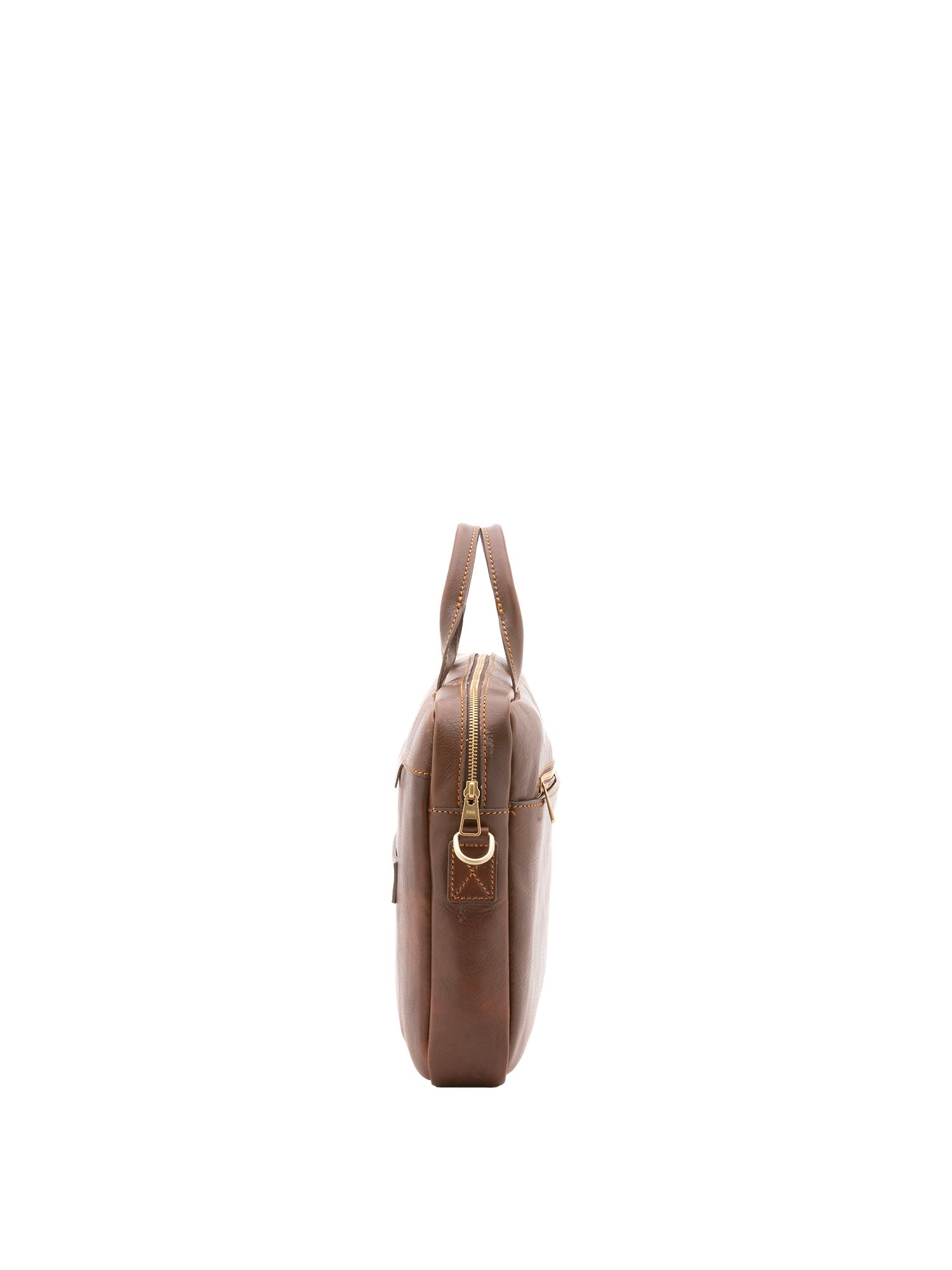Borsa a mano unisex in vera pelle Made in Italy 4317-TESTA DI MORO Alessia Firenze