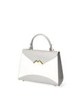 Auriga Chic Borsa a mano da donna Vera pelle 8924-BIANCO+GRIGIO Chiara Ferretti
