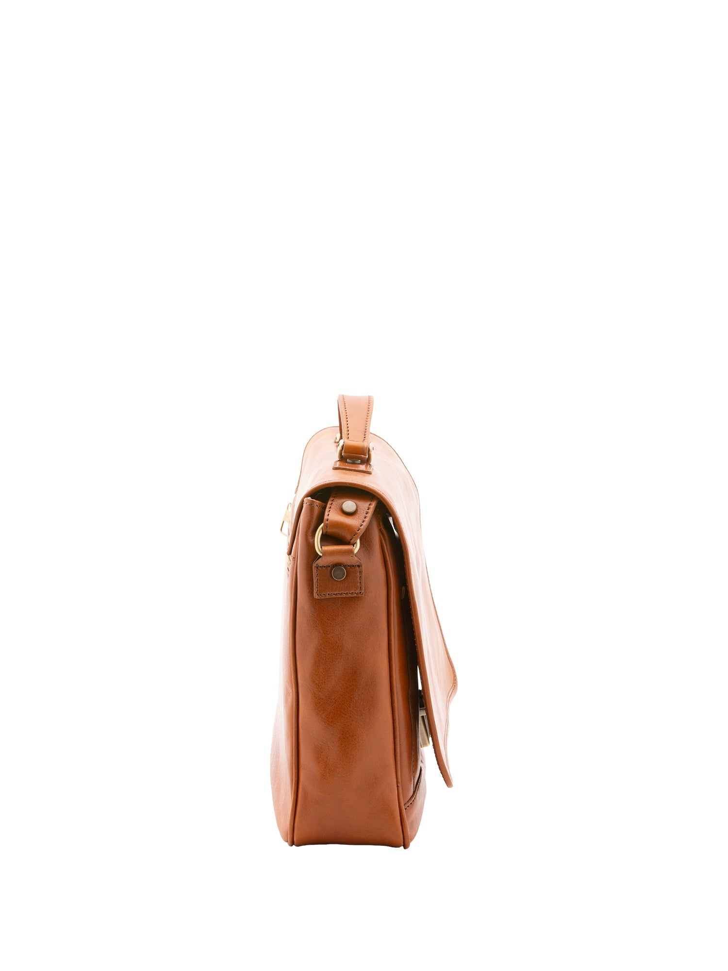 Borsa a mano unisex in vera pelle Made in Italy 4576-MIELE Alessia Firenze