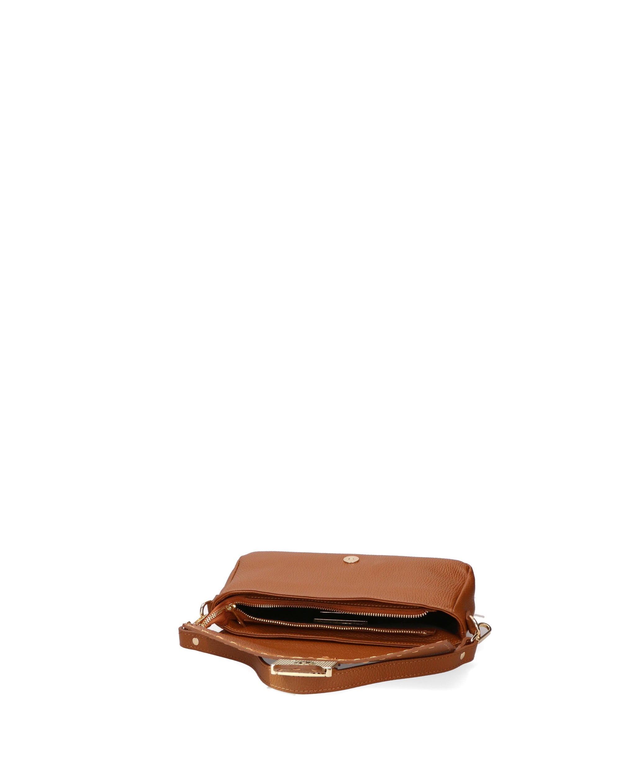 Wally Borsa a spalla da donna Vera pelle 06869-D17 CUOIO Chiara Ferretti
