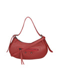 Loredana Damen-Schultertasche aus echtem Leder, hergestellt in Italien, 15 x 30 x 8 cm