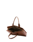 Borsa a mano unisex vera pelle Made in Italy 4454-MARRONE Alessia Firenze