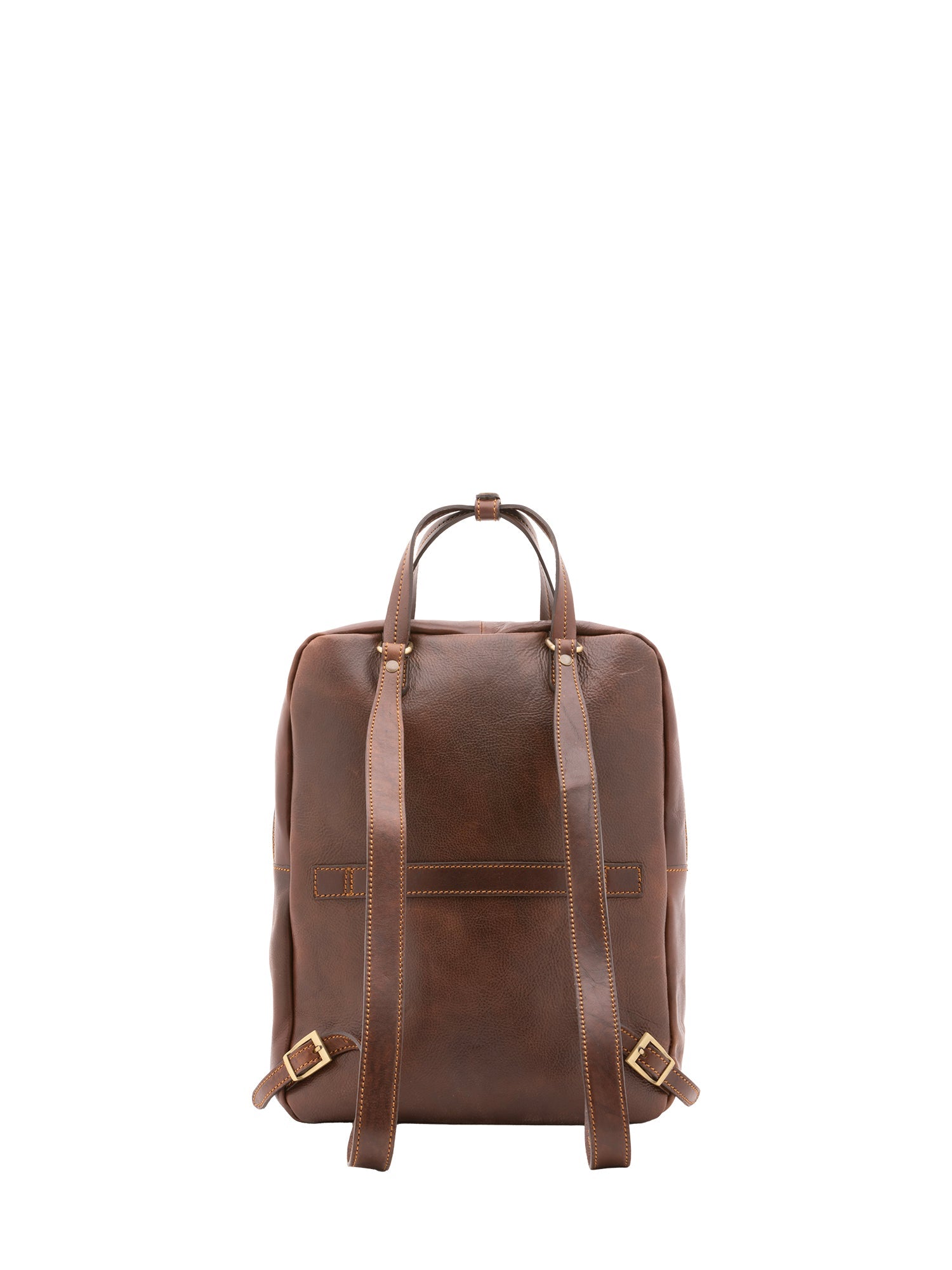 Zaino unisex in vera pelle Made in Italy 100% cotone 4592-TESTA DI MORO Alessia Firenze
