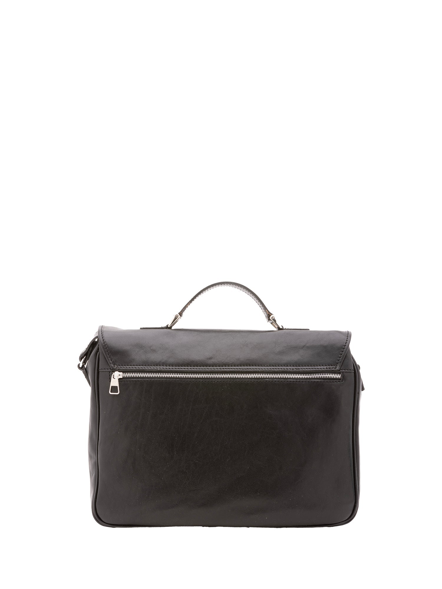 Borsa a mano unisex in vera pelle Made in Italy 4576-NERO Alessia Firenze