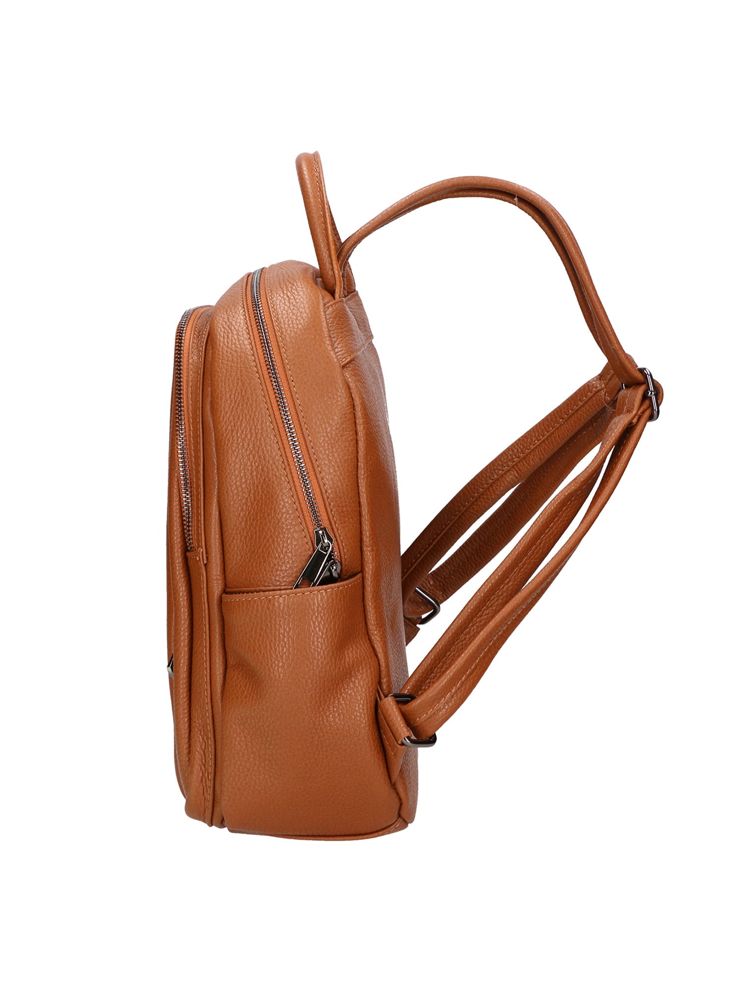 Vida 06522-D17 CUOIO SCURO Zaino da donna in vera pelle DARK COGNAC Chiara Ferretti