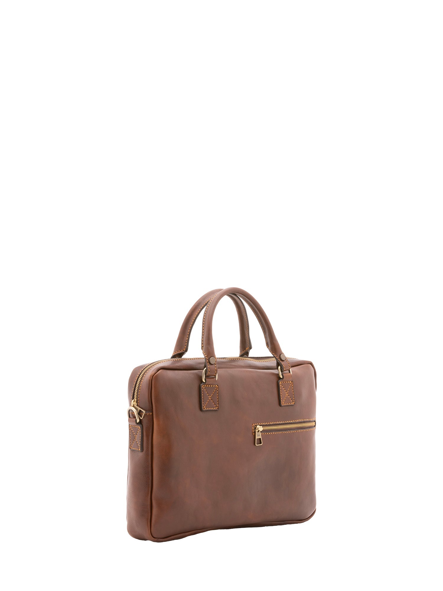 Borsa a mano unisex in vera pelle Made in Italy 4318-TESTA DI MORO Alessia Firenze