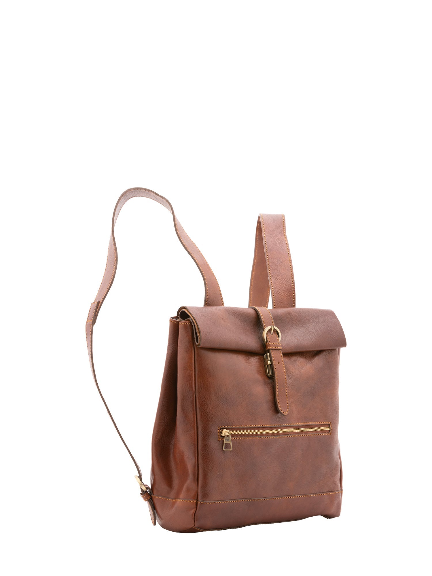 Zaino unisex in vera pelle 100% cotone 4590-MARRONE Alessia Firenze
