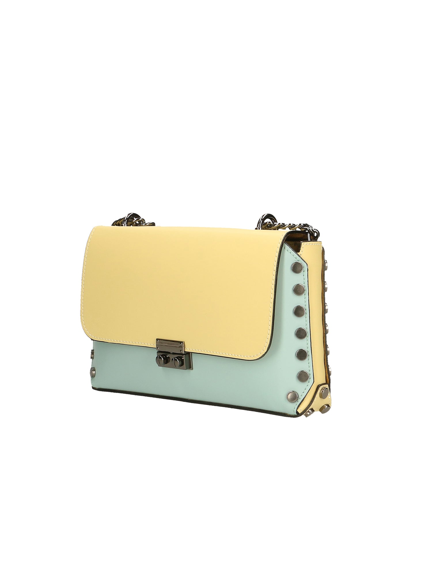 Vera pelle 8641-MARINA+GIALLO Borsa a tracolla da donna Evanthe Pro Chiara Ferretti