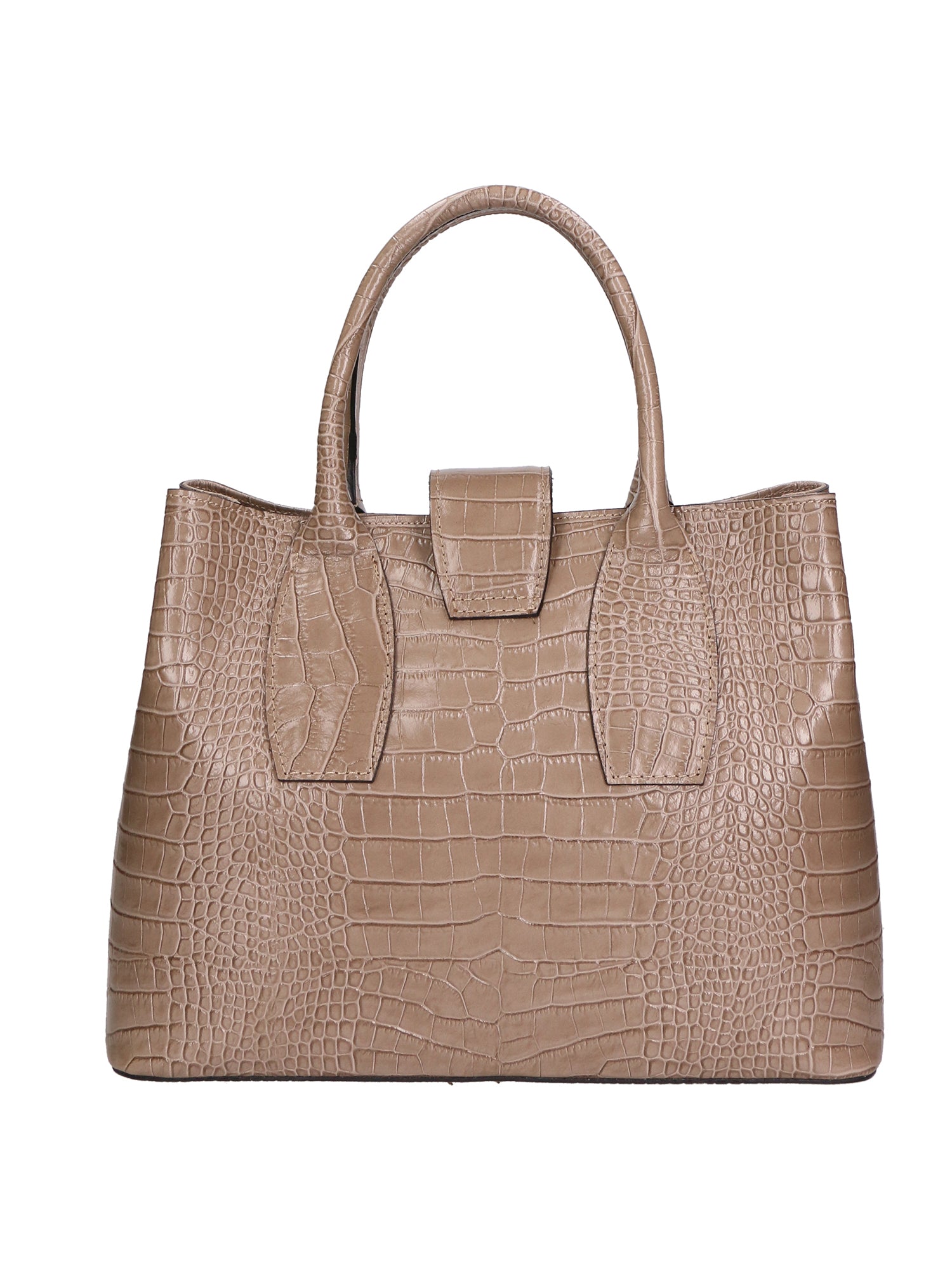 Letizia Borsa a mano da donna Pelle stampata croco 06542-TAUPE SCURO Chiara Ferretti