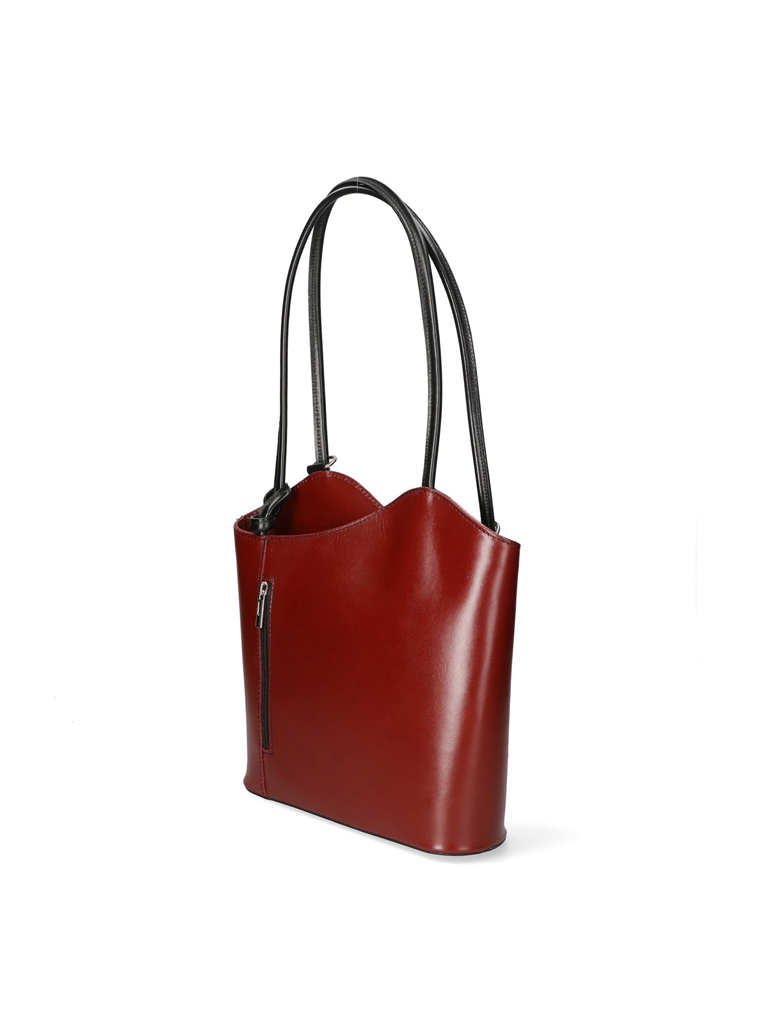 Fabiola Borsa a spalla da donna 100% pelle 9039-ROSSO NERO Chiara Ferretti