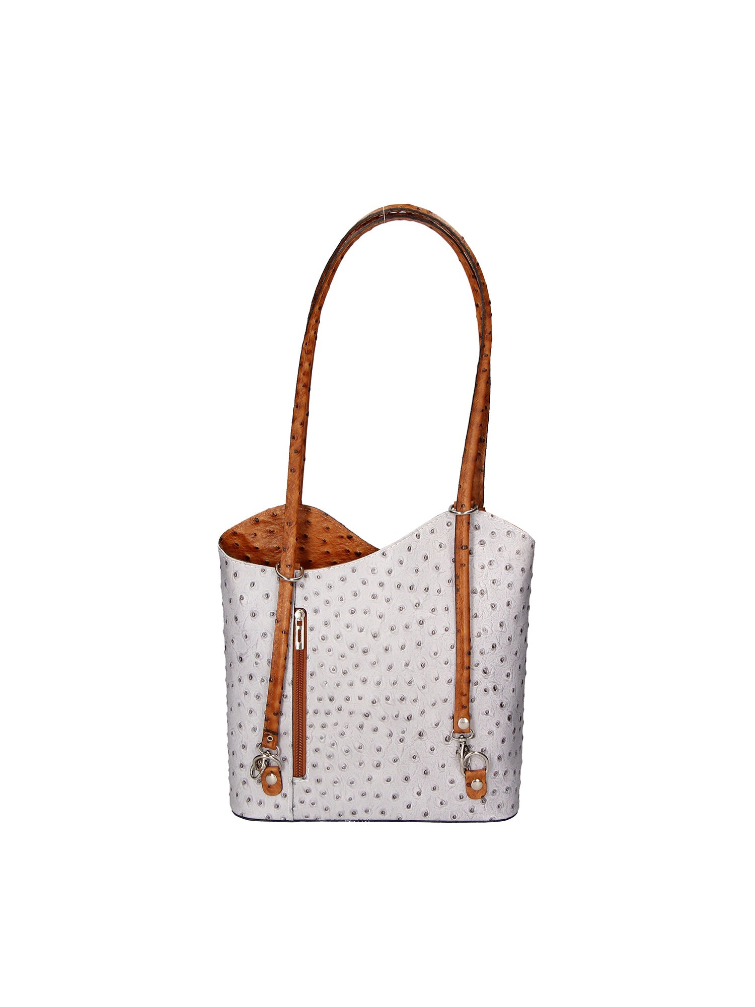 Chanel 3005-17 GRIGIO 06 CUOIO Zaino da donna in vera pelle Chiara Ferretti