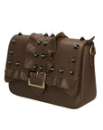 Morena Borsa a spalla da donna Vera pelle 1817-T.MORO DARK BROWN Chiara Ferretti