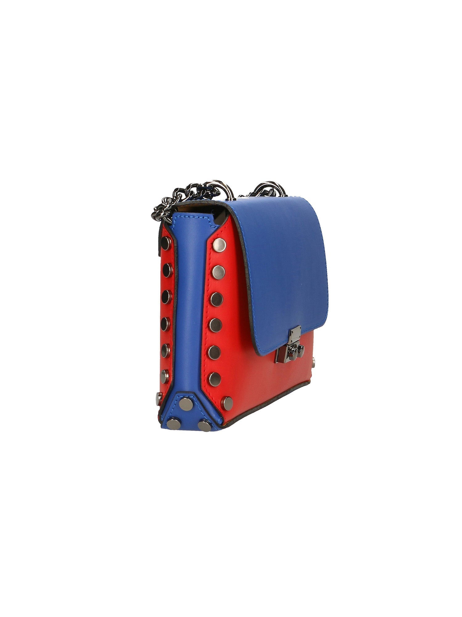 Vera pelle 8641-ROSSO+BLU Borsa a tracolla da donna Evanthe Pro Chiara Ferretti