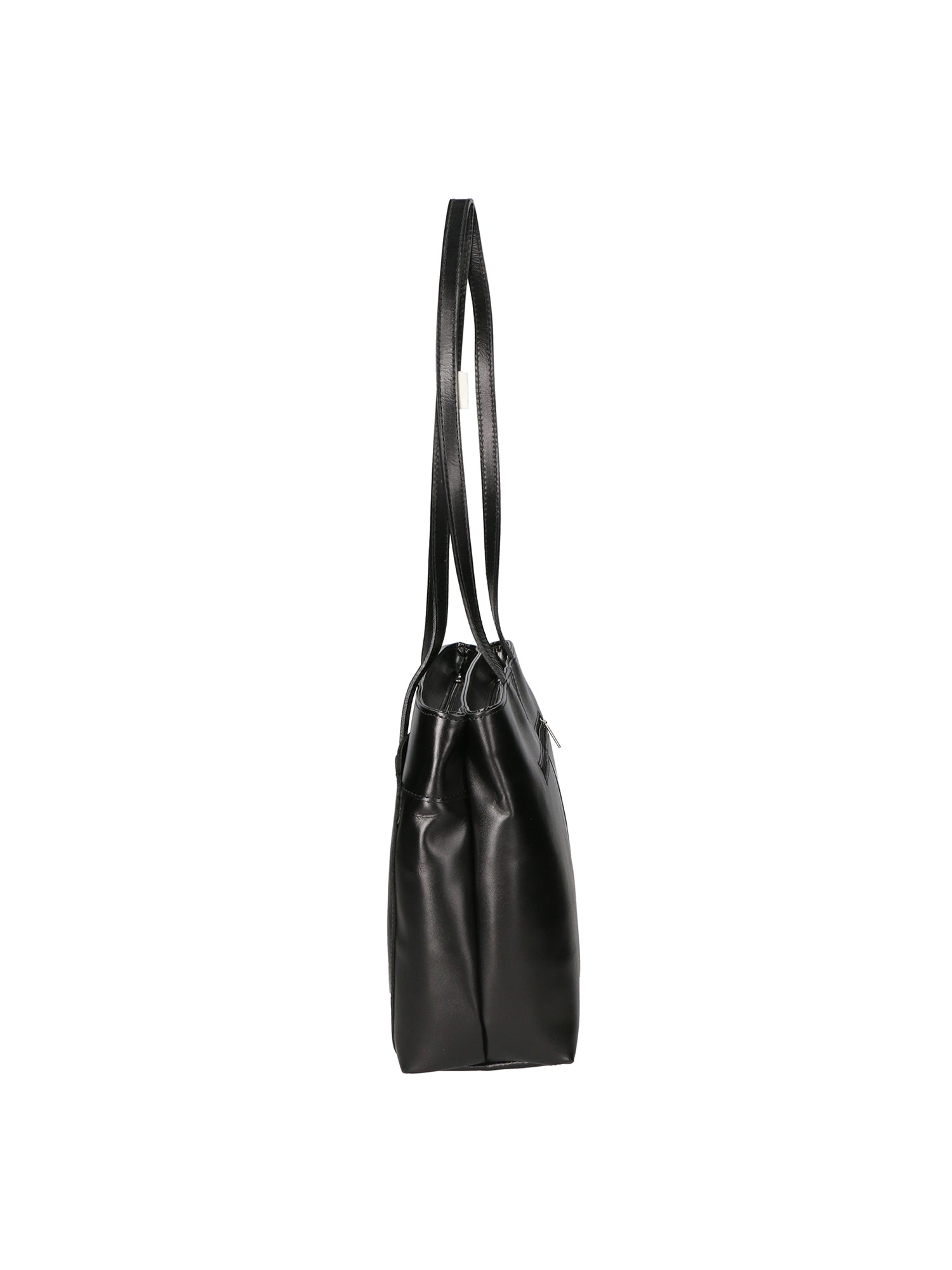 Flora Borsa a spalla da donna Vera pelle 9118-NERO BLACK Chiara Ferretti