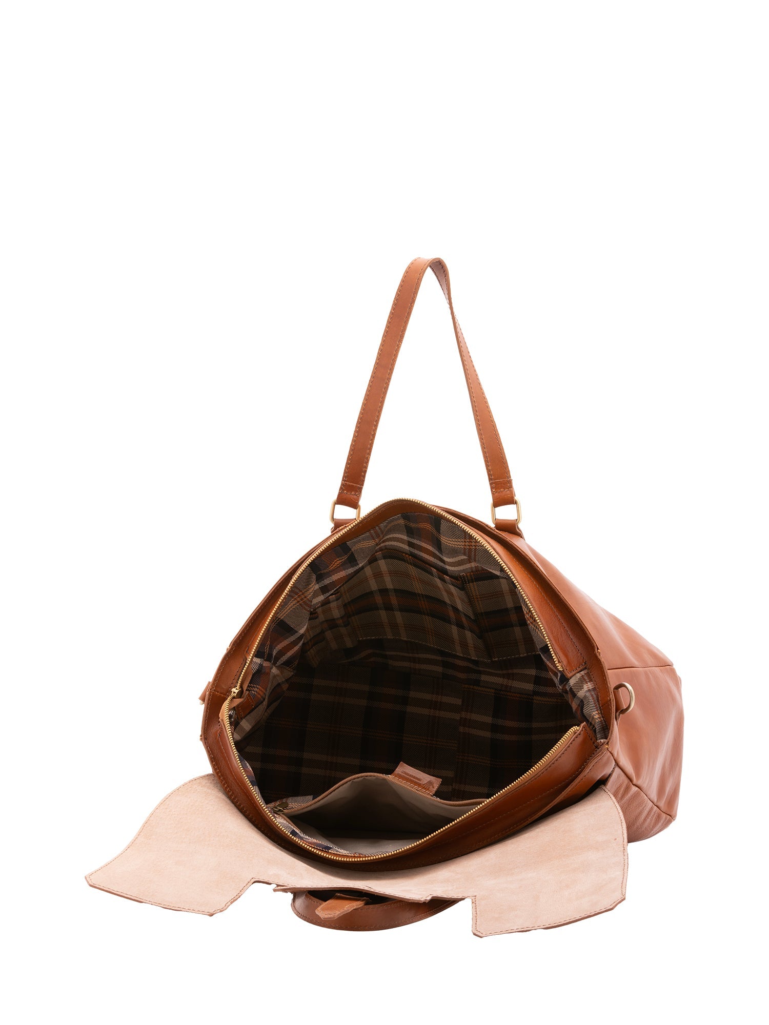 Borsa da viaggio unisex in vera pelle 100% cotone 4066-MIELE Alessia Firenze