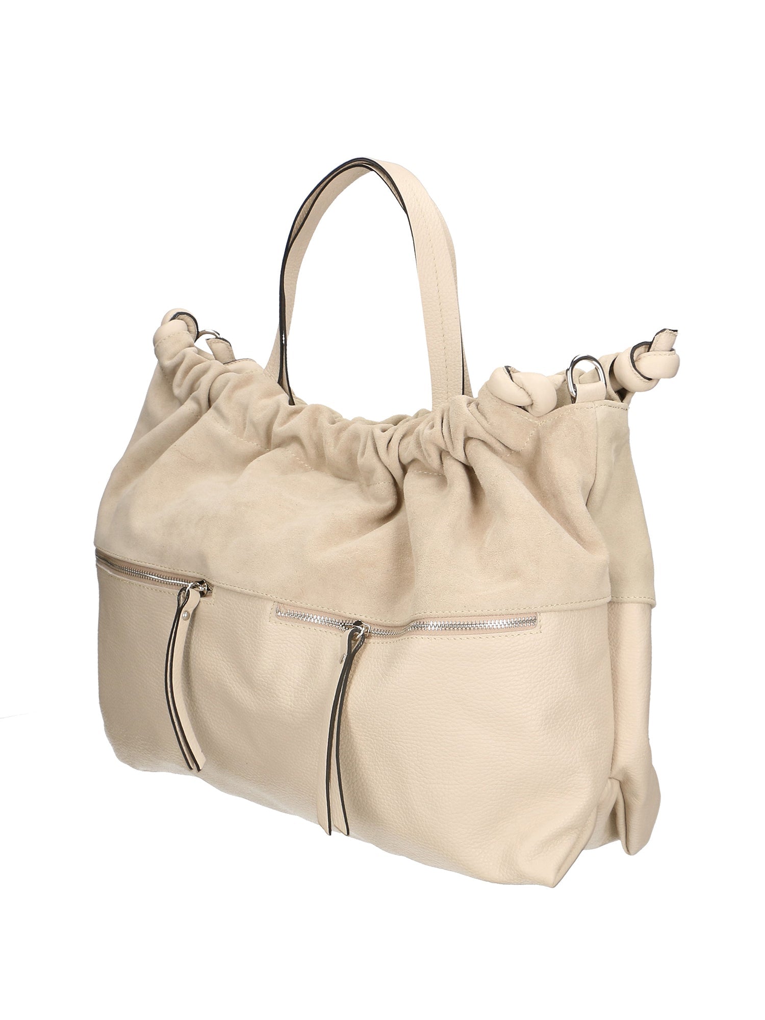 Firenze Borsa a mano da donna Vera pelle 01838-D37 LATTE MILK Chiara Ferretti