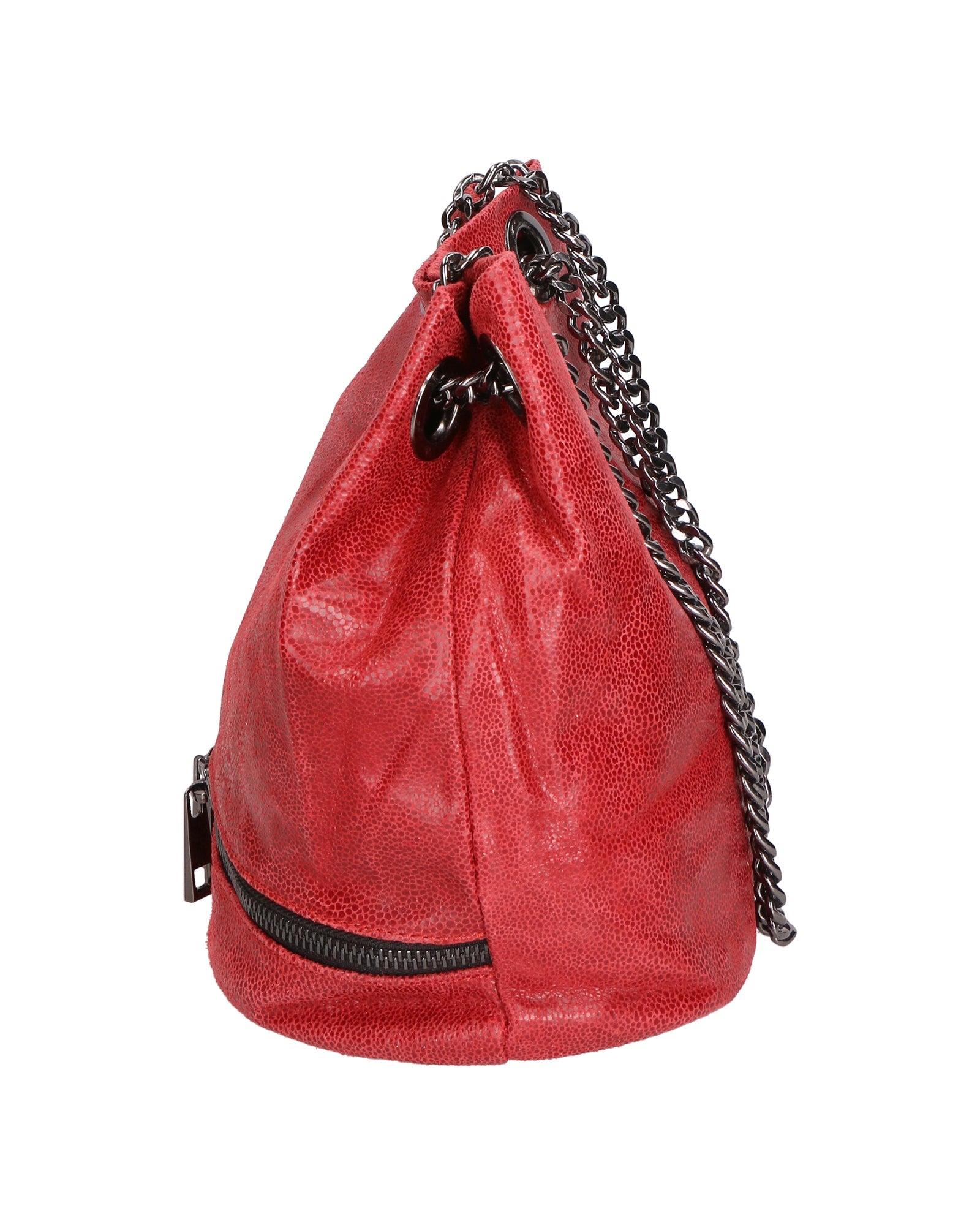 Cora Borsa a spalla da donna Vera pelle 1131-ROSSO SCURO Chiara Ferretti