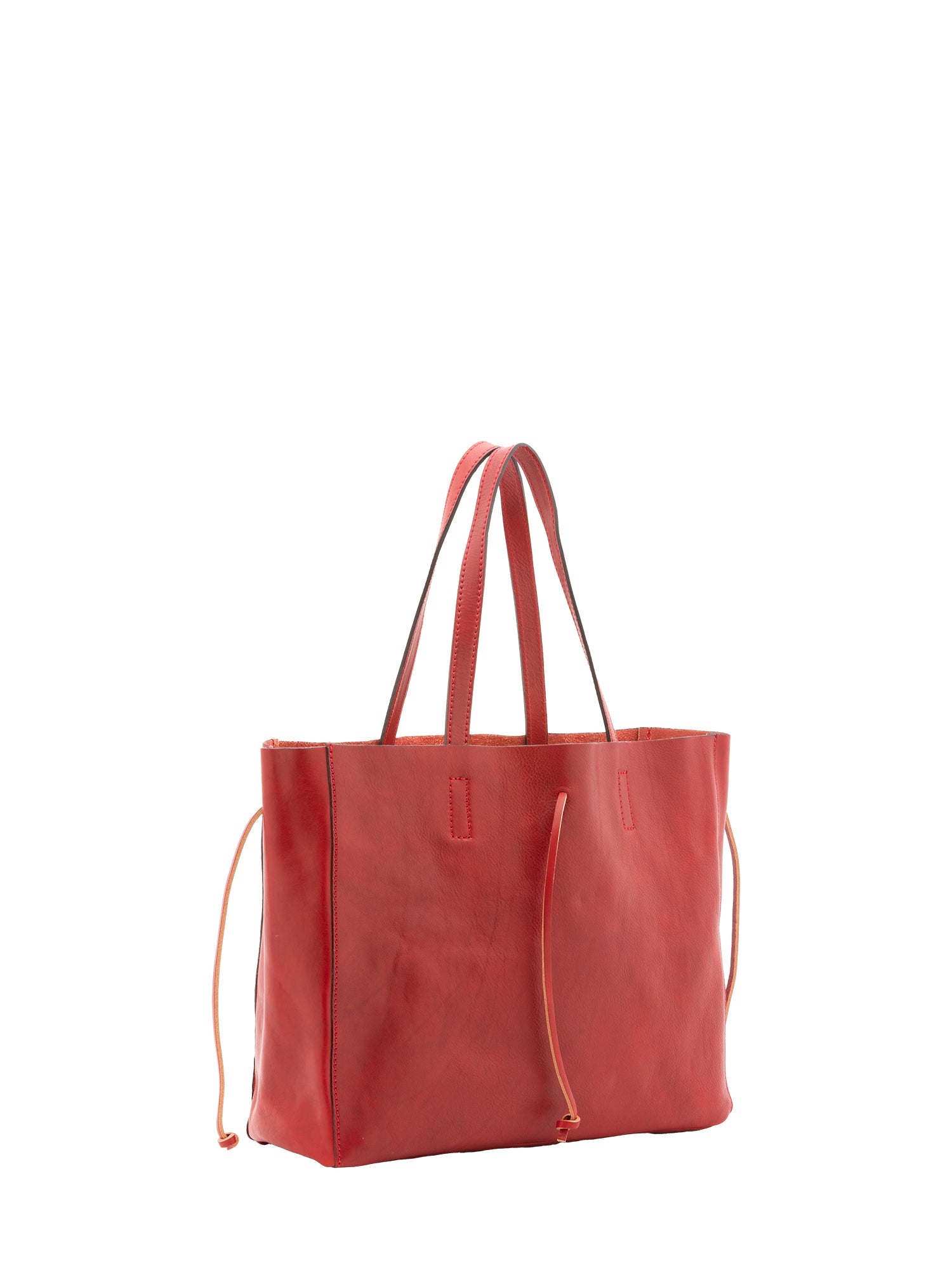 Borsa a mano unisex vera pelle Made in Italy 4611-ROSSO Alessia Firenze