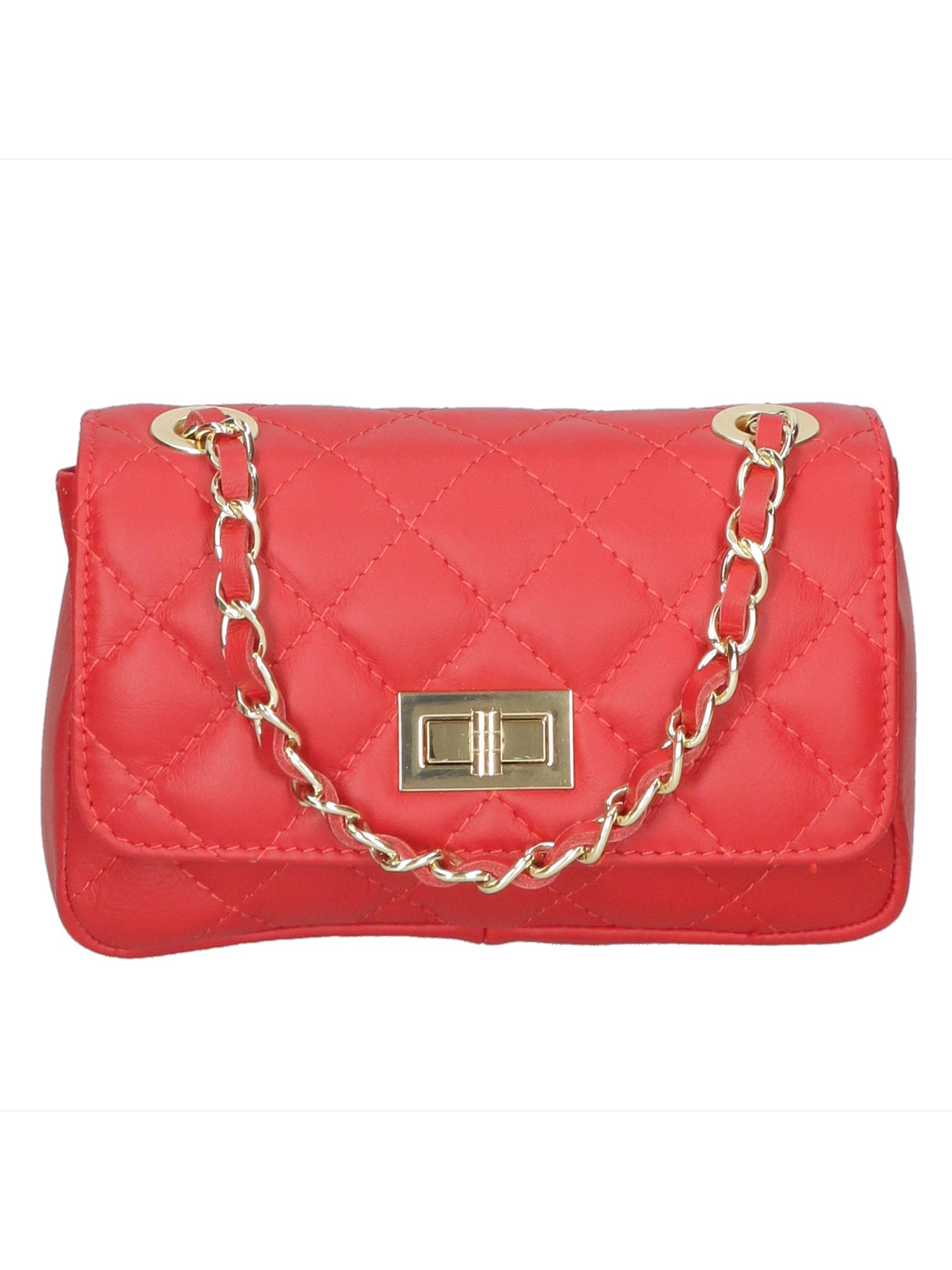 Carolina Borsa a spalla da donna Vera pelle 1073-S08 ROSSO Chiara Ferretti