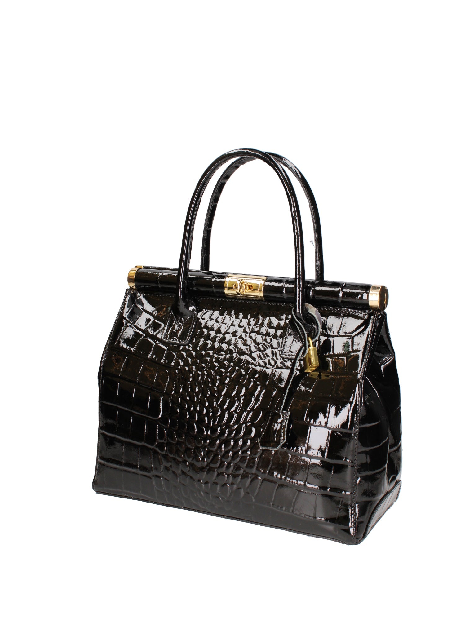 Delfina Borsa a mano da donna Vera pelle 7742-C28 NERO Chiara Ferretti