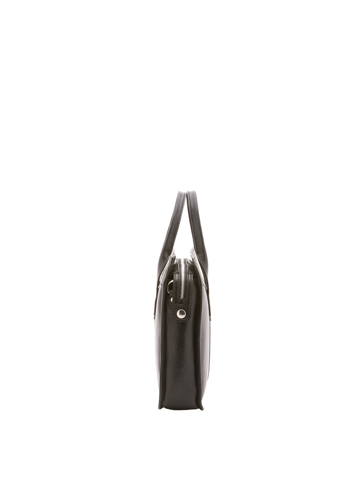 Borsa a mano unisex vera pelle Made in Italy 4454-NERO Alessia Firenze